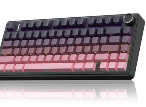 AULA F75 Pro Wireless Mechanical Keyboard – Pink & Black