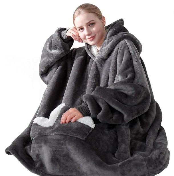 Touchat Oversized Wearable Hoodie Blanket