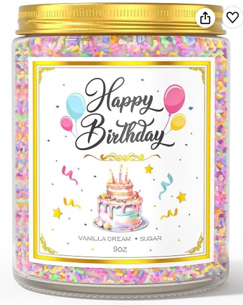 VEGISHINE Happy Birthday Candle — Vanilla Cream (9oz)