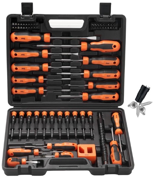 Sinoer 70-Piece Magnetic Screwdriver Set with Case