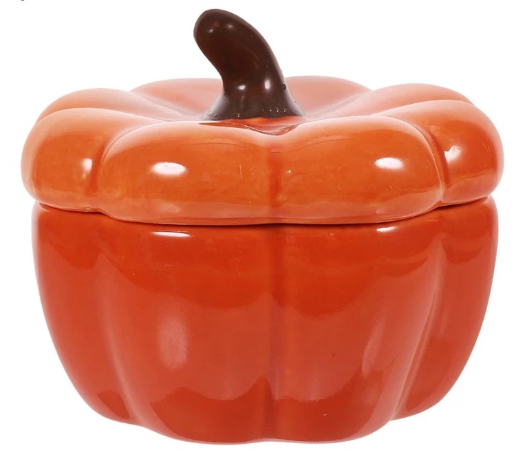 Ceramic Pumpkin Candle Holder with Lid